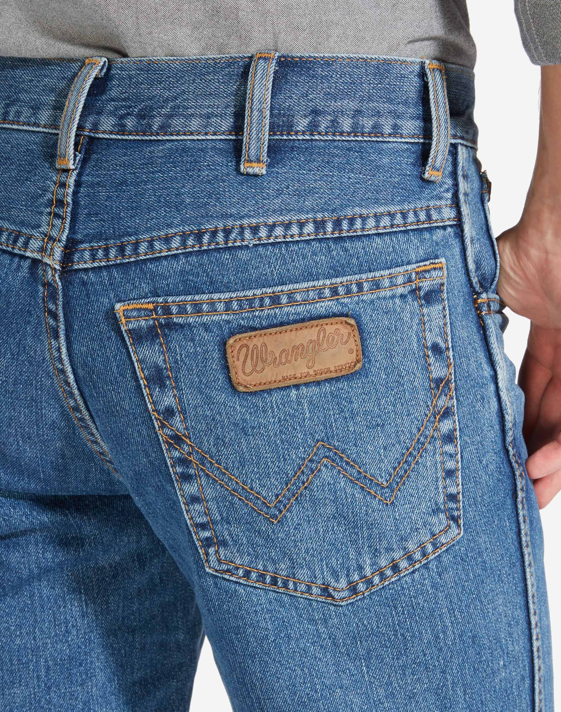 wrangler jeans stone wash heren