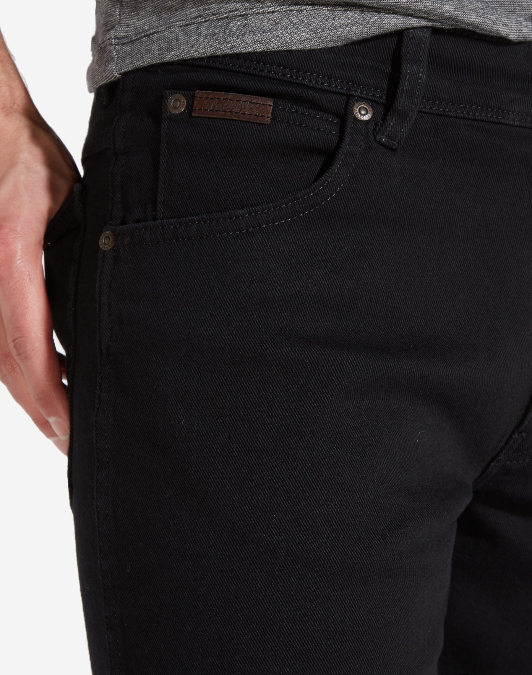 wrangler jeans texas stretch black heren
