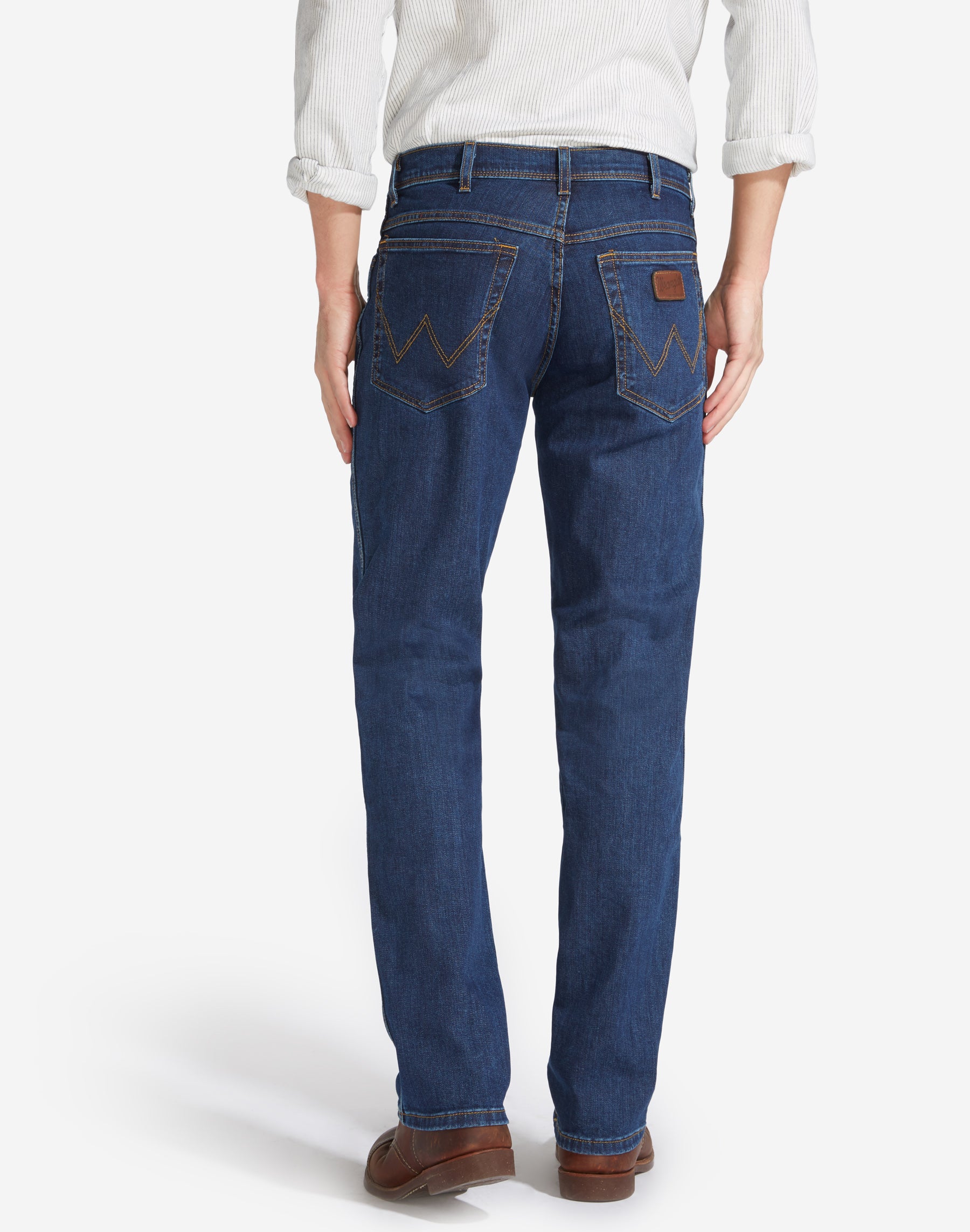 wrangler texas stretch dark stone heren